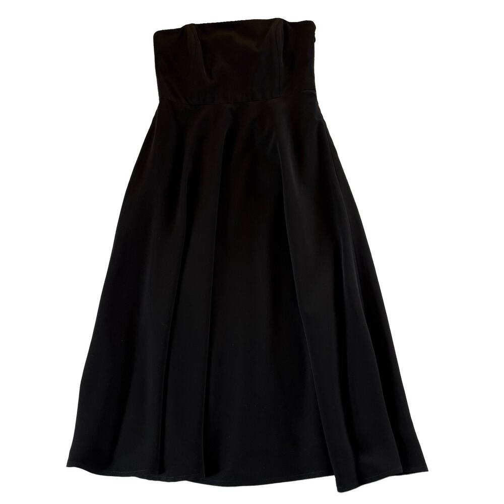 Y2K Banana Republic Strapless Black Dress Knee Length Fit & Flare Women's Size 4